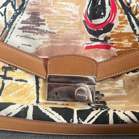 Prada Vintage 2000's Tessuto St. Venezia Padlock Flap Bag - Picture 3 of 15